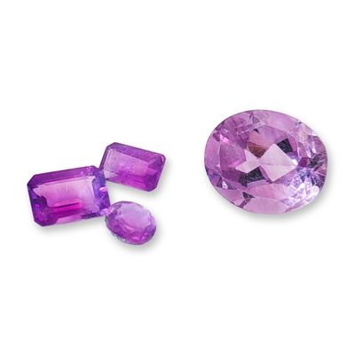 4pc Purple Amethyst Gemstones