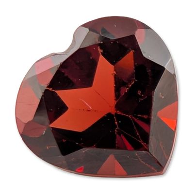 Heart Shaped Red Garnet Gemstone