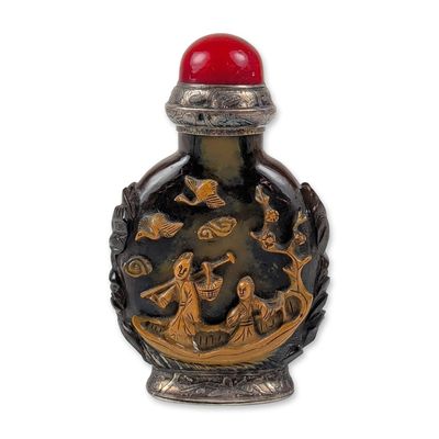 Chinese Carved Stone Snuff Bottle