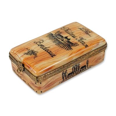 Limoges France Porcelain Wine Trinket Box