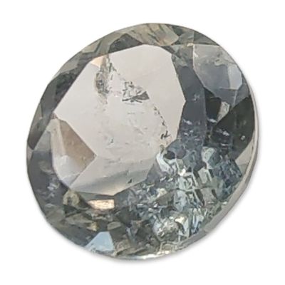Round Brilliant Cut Colorless Aquamarine Gemstone