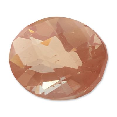 Oval Faceted Peach Colored Loose Sunstone Gemstone