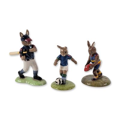 3pc Royal Doulton Bunnykins Sports Figurines