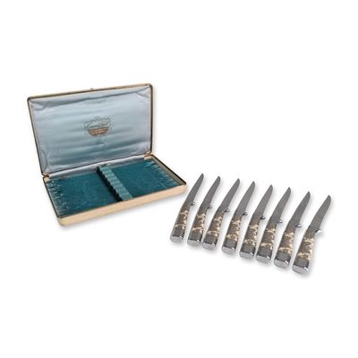 8pc Set Mid-century American Carvel Hall Stainless Steel Steak Knives