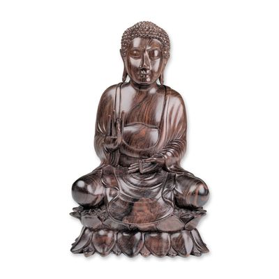 Carved Wooded Buddha Sculpture