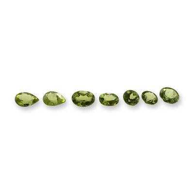 7pc Various Shapes Peridot Gemstones