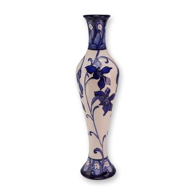 Sale Photo Thumbnail #159: Moorcroft Pottery by Kerry Goodwin Centennial Vase, Australian Orchid