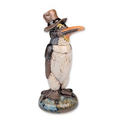 Sale Photo Thumbnail #386: Andrew Hull Pottery Stoneware Wally Bird Jar