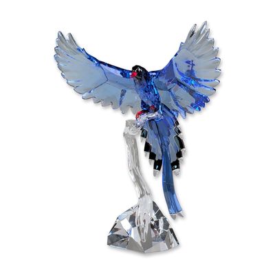 Sale Photo Thumbnail #191: Swarovski Crystal Paradise Birds Sculpture, Taiwan Blue Magpie