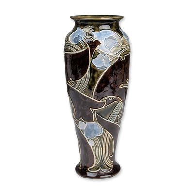 Sale Photo Thumbnail #391: Doulton Lambeth by Mark V. Marshall Stoneware Art Nouveau Vase