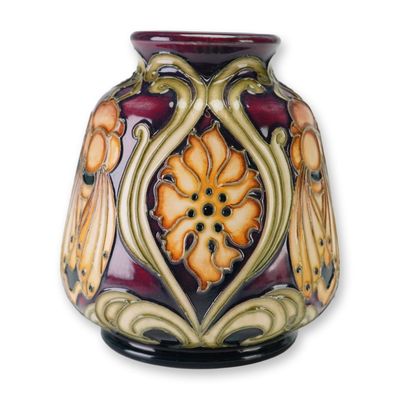 Sale Photo Thumbnail #161: Moorcroft Pottery by Kerry Goodwin Trial Miniature Vase, Queen Bee