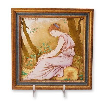 Sale Photo Thumbnail #325: Wedgwood Shakespeare Series Helena Polychrome Ceramic Tile
