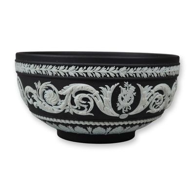 Sale Photo Thumbnail #132: Wedgwood Black Jasperware Arabesque Bowl