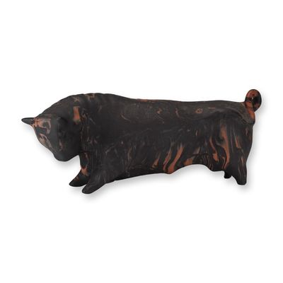 Sale Photo Thumbnail #212: Wedgwood by Arnold Machin Terracotta with Black Basalt Figurine, Taurus the Bull