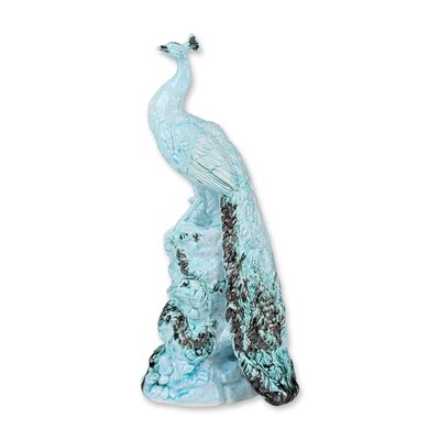 Sale Photo Thumbnail #213: Royal Doulton Prototype Blue and Green Colorway Porcelain Peacock Figurine