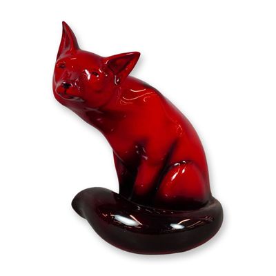 Sale Photo Thumbnail #238: Royal Doulton Flambe Figurine, Fox Seated HN130