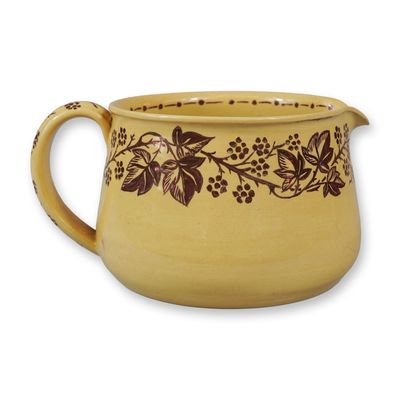 Sale Photo Thumbnail #299: Signed Wedgwood Glazed Caneware Squat Pitcher
