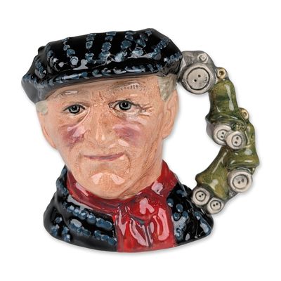 Royal Doulton Prototype Colorway Small Character Jug, Pearly King D6844
