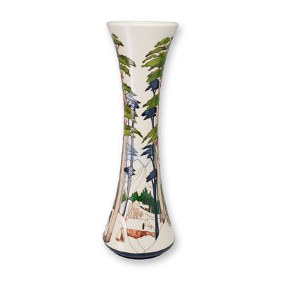 Sale Photo Thumbnail #163: Moorcroft Pottery by Paul Hilditch Vase, Alpine Retreat