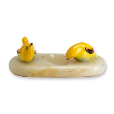 Sale Photo Thumbnail #220: Royal Doulton Fledgling Birds on Onyx Tray