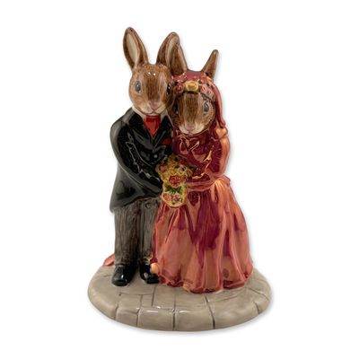 Royal Doulton Prototype Lustre Bunnykins Figurine,  Wedding Day