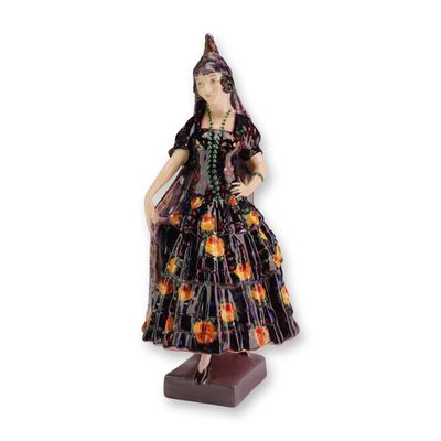 Sale Photo Thumbnail #259: Royal Doulton by Leslie Harradine Figurine, Spanish Lady HN1293, Very Rare Version.