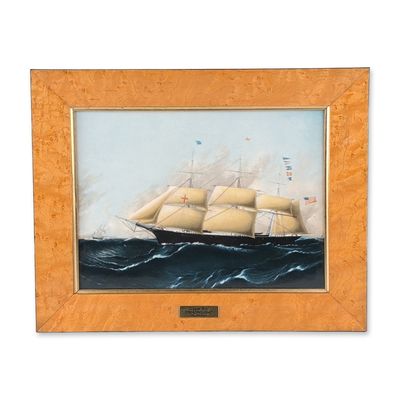 Sale Photo Thumbnail #128: Wedgwood of Etruria & Barlaston by James Buttersworth Framed Nautical Porcelain Tile, The