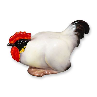 Sale Photo Thumbnail #214: Royal Doulton Porcelain Bird Figurine, Cockerel Crouch HN124