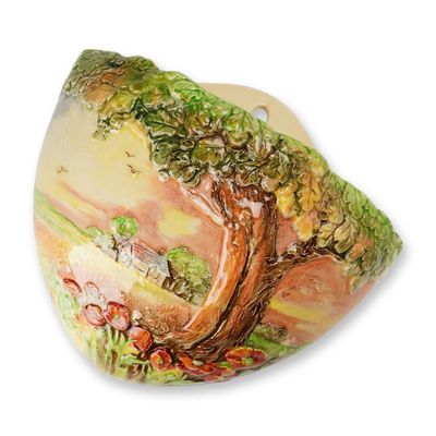 Sale Photo Thumbnail #187: Royal Doulton Pastoral Cottage Scene Wall Pocket, D6026
