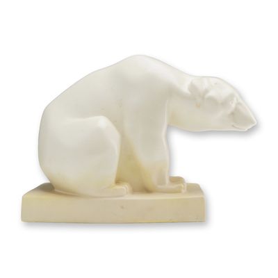 Sale Photo Thumbnail #245: John Skeaping for Wedgwood Art Deco Moonstone Glazed Polar Bear Figure
