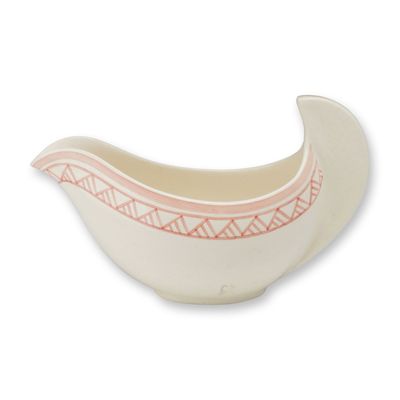 Sale Photo Thumbnail #318: Wedgwood Moonstone Earthenware Sauce Boat in the Paris Shape and Vandyke Pattern