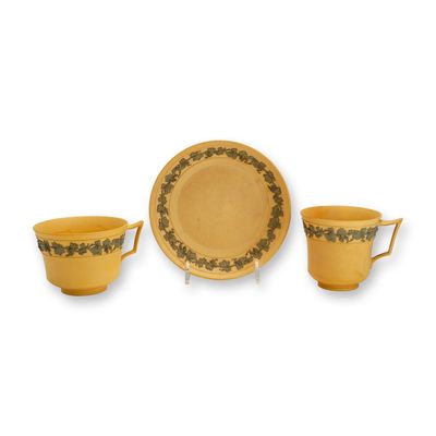 Sale Photo Thumbnail #152: 3pc Set of Wedgwood Primrose Jasperware Tableware