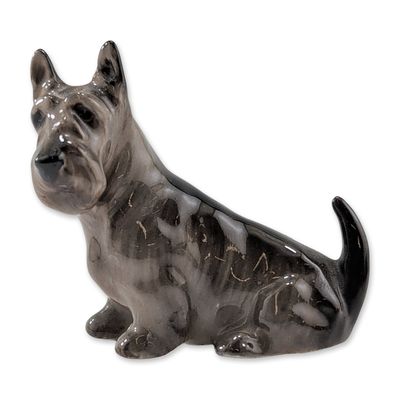 Sale Photo Thumbnail #234: Royal Doulton Bone China Miniature Figurine, Scottish Terrier K18