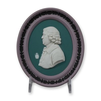 Sale Photo Thumbnail #138: Limited Edition Wedgwood Four-Color Jasperware Josiah Wedgwood 225th Anniversary Portrait Plaque