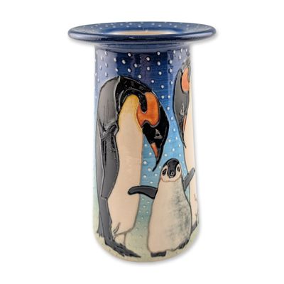 Sale Photo Thumbnail #173: Dennis Chinaworks by Sally Tuffin Penguin Ceramic Vase