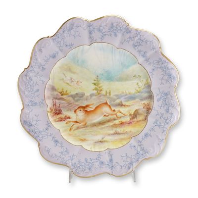 Sale Photo Thumbnail #127: Wedgwood Hand-Painted Hunt Scene Cabinet Plate by Harry Bentley