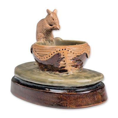 Doulton Lambeth by Florence Barlow Stoneware Mouse Bowl