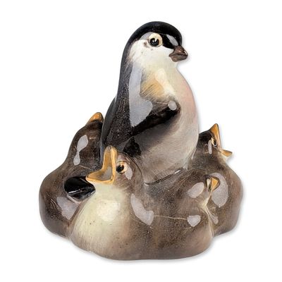 Sale Photo Thumbnail #216: Royal Doulton Porcelain Figurine, Bird with Five Chicks HN214