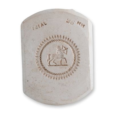 Sale Photo Thumbnail #130: Wedgwood Ceramic Trial Archer Centaur Medallion Stamp