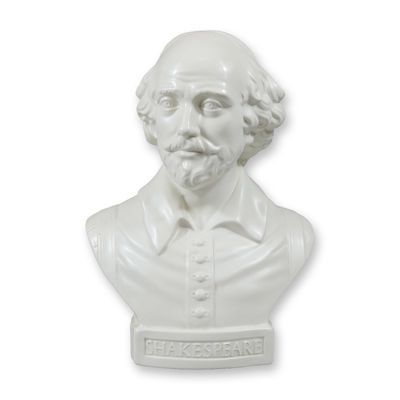 Sale Photo Thumbnail #258: Wedgwood White Glazed Ceramic Portrait Bust of William Shakespeare