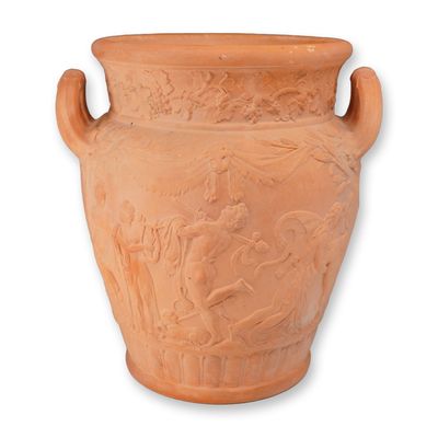 Sale Photo Thumbnail #143: Wedgwood Rosso Antico Terracotta Twin-Handled Wine Cooler