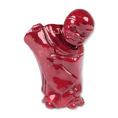 Sale Photo Thumbnail #256: Bernard Moore Flambe Buddhist Monk Figurine