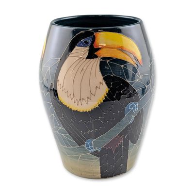 Sale Photo Thumbnail #174: Dennis Chinaworks by Sally Tuffin Toucan Vase