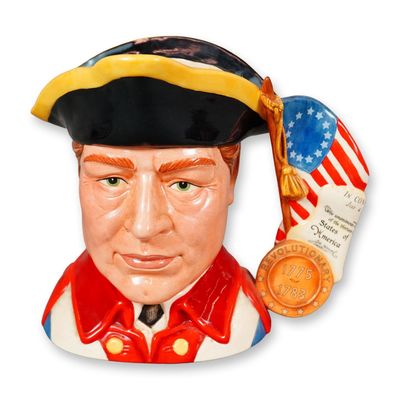 Royal Doulton Large Character Jug, Revolutionary War D7265