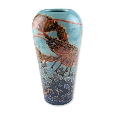 Sale Photo Thumbnail #171: Dennis Chinaworks by Sally Tuffin Ceramic Lobster Vase