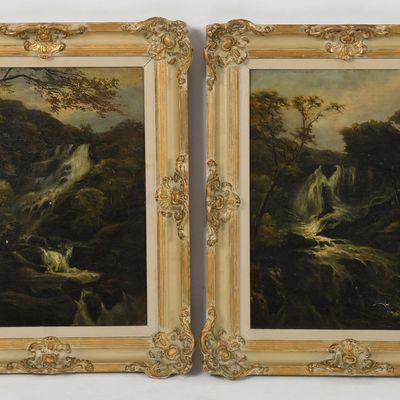 Pair of Landscapes, Hudson River School