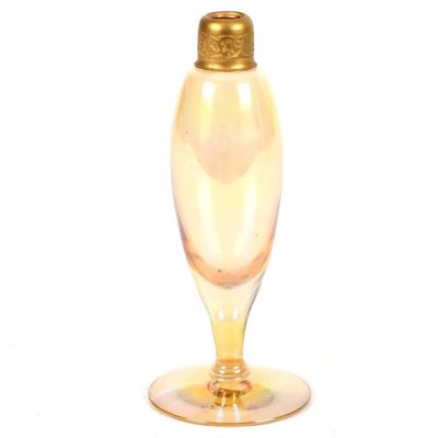 Sale Photo Thumbnail #383: An Art Deco Iridescent Glass Perfume Bottle, c. 1930