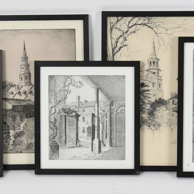 After Elizabeth O'Neill Verner (American, 1883-1979), Five Prints of Charleston