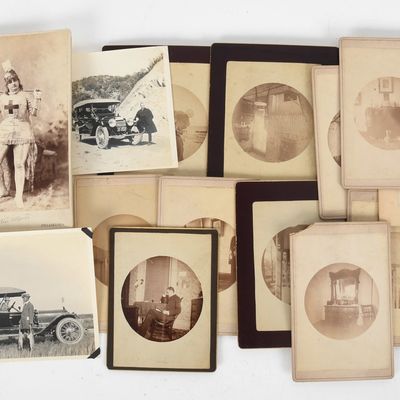 Sale Photo Thumbnail #412: A Group of American Cabinet Cards and Amateur Photographs