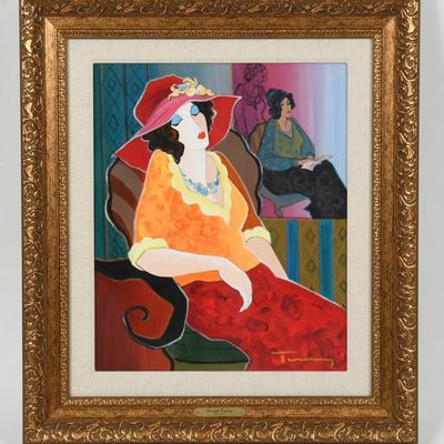 Sale Photo Thumbnail #255: Itzchak Tarkay (Israeli, 1935-2012), Untitled (Seated Women)